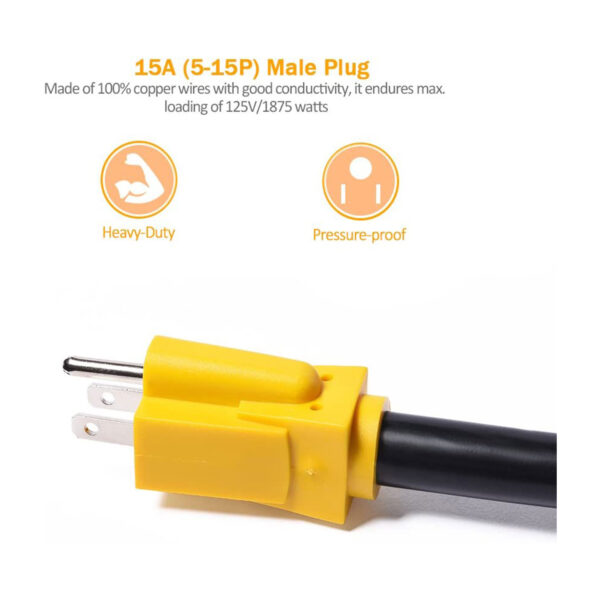 Adaptateur SnowyFox RV 15 A vers 50 A - 15 mâle – Image 2