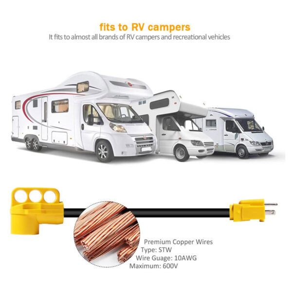 Adaptateur SnowyFox RV 15 A vers 50 A - 15 mâle – Image 4